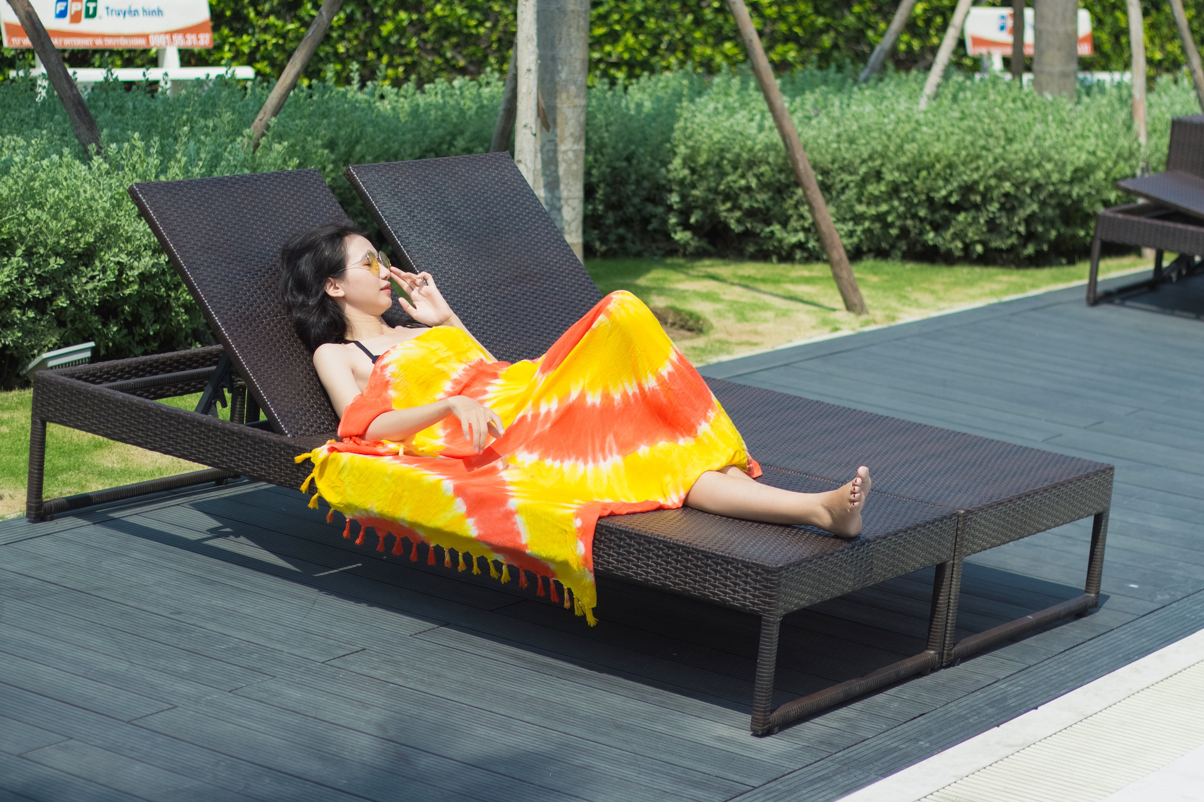 Golden Hour Sarong – Versatile Beach Cover-Up & Wrap | Yellow & Orange